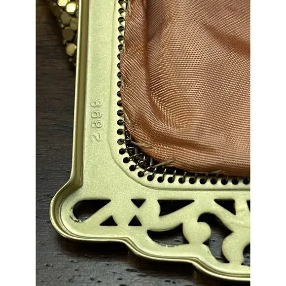 Vintage Whiting & Davis Vintage Art Deco Gold Mesh Evening Bag Purse #2898 - Picture 5 of 5